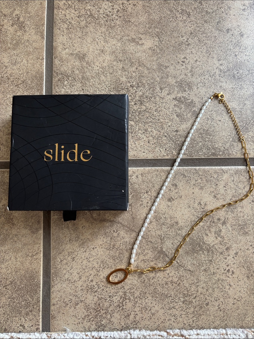 Slide Jewels Two Toned Necklace